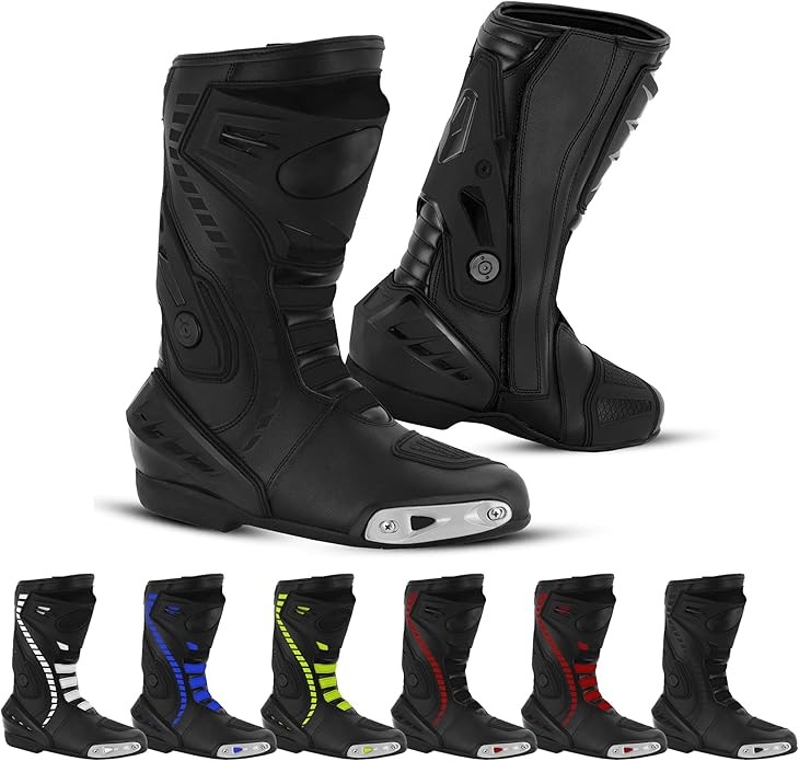Men's Motorcycle Boots Leather Protective waterproof shoes protective footwear
