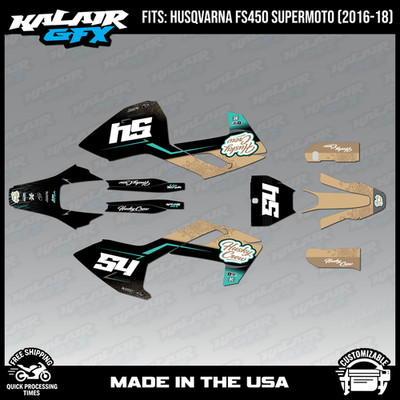 Graphics Kit for Husqvarna FS450 Supermoto (2016-2018) Fatality-TAN