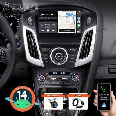 DAB+ 2G+64G Android 14 Autoradio Für Ford Focus MK3 2012-2018 Apple CarPlay GPS