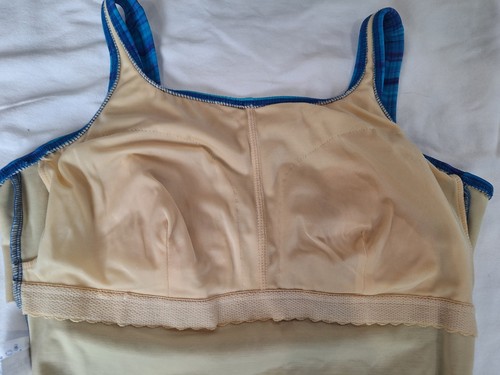 Lands' End Womens Size 16 One Piece Swimsuit Tank Turquoise Purple Stripes - Picture 8 of 14