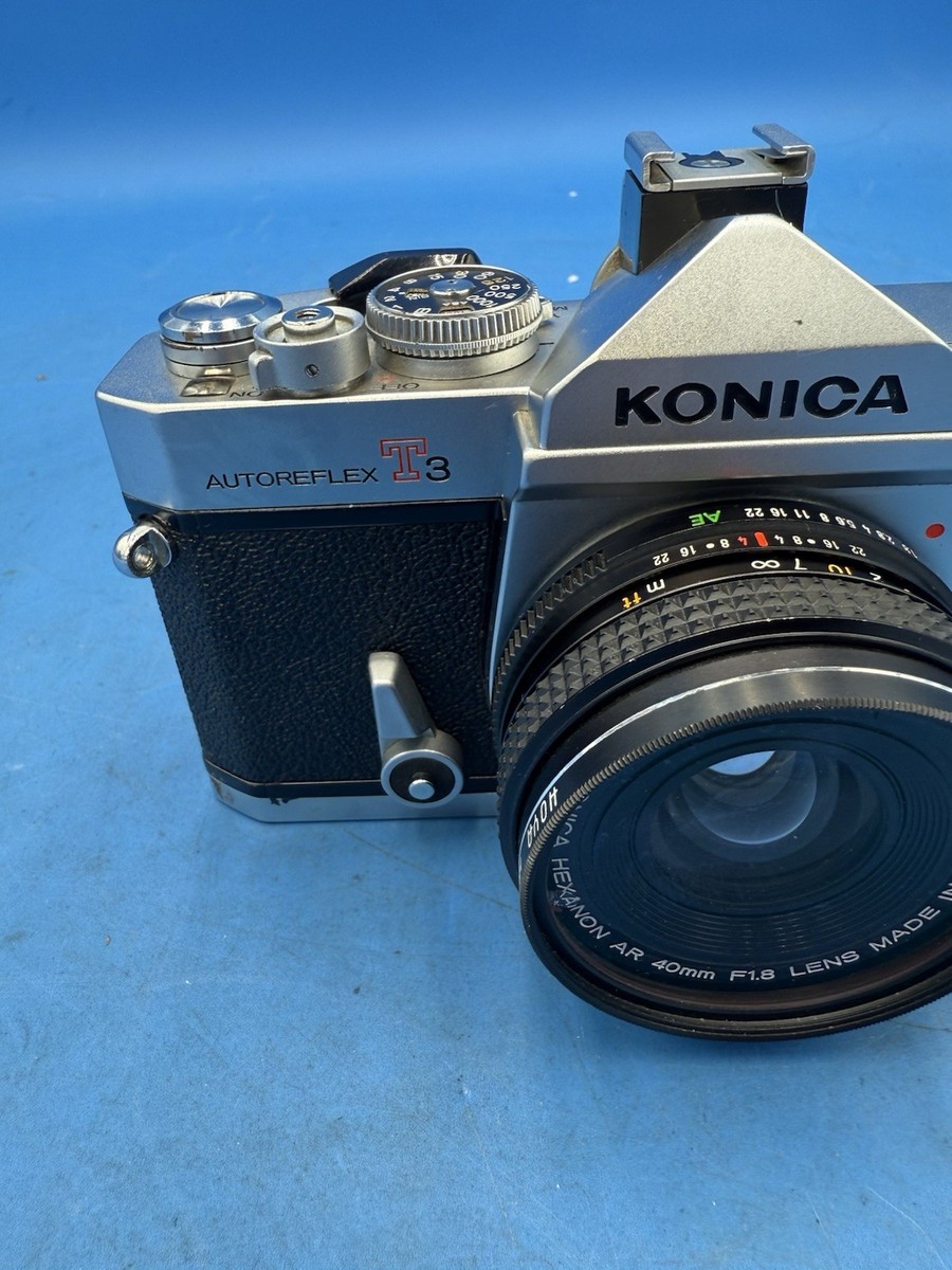 KONICA Autoreflex T3 カメラ+ HEXANON 58mm Konica Autoreflex T3 Black 35mm SLR Camera Hexanon AR 40mm F