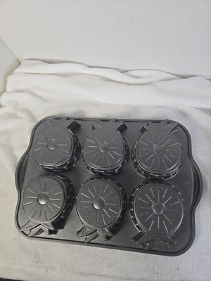 Nordic Ware Pineapple Upside Down Mini Cake Pan 6 Individual Cakes 14'' 5 Cup USA