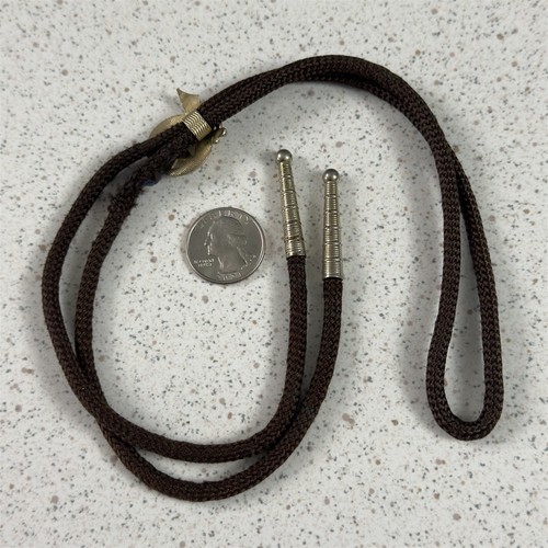 Vintage Masonic Shriners Scimitar Crescent Star Enamel Metal Slide Bolo Neck Tie - Picture 4 of 6