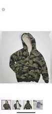 Gap Boys Full Zip Camouflage Fleece Hoodie Sherpa Lined M 8-9