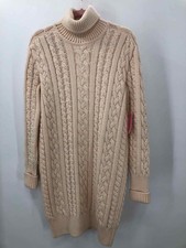 Pre-Owned Chanel Ivory Size 42 Sweater Knee Length Long Sleeve Dress