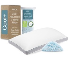 Coop Home Goods Eden Cool Adjustable Pillow Queen Size Plus Shaped Memory Foam