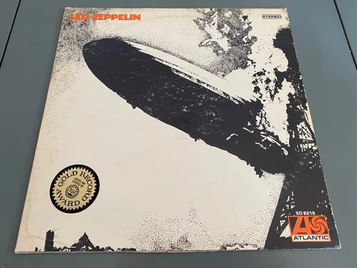 LED ZEPPELIN 1 Self Titled 1969 Debut SD-8216 Gold Record Award Vinyl VG+