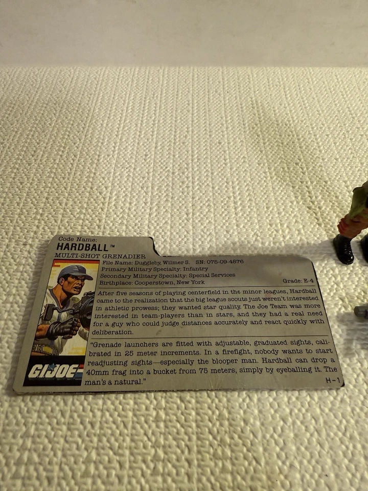 Hardball V1 100% Completo G.I. Figura de acción Hasbro Joe 1988 vintage Foto 2 de 4
