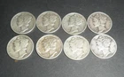 Eight 90% Silver Mercury Dimes.