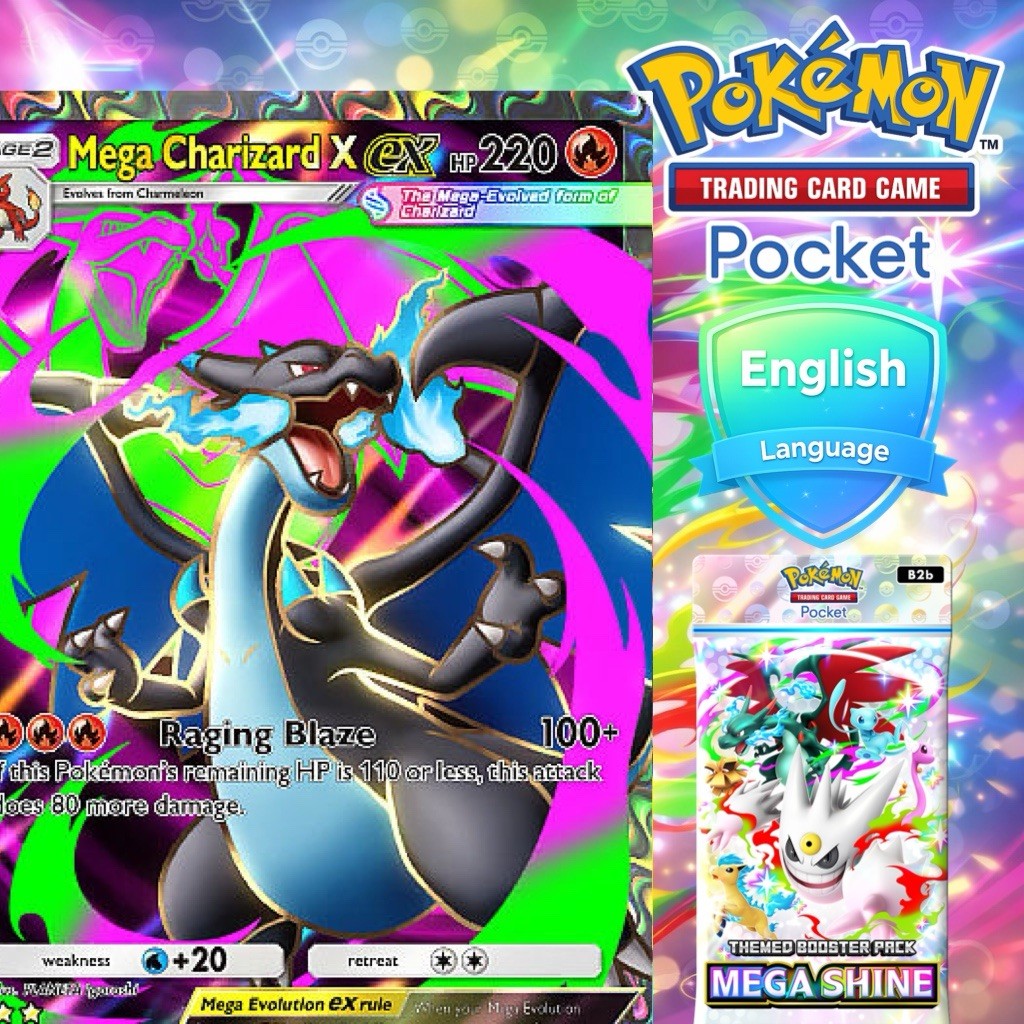 Pokemon TCG Pocket - Mega Charizard X EX from MEGA SHINE | eBay