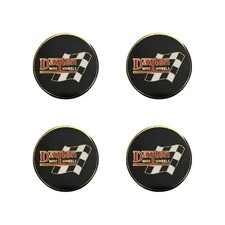Dayton Eagle Gold Black Metal Wheel Chip Emblems Set Of 4 24k Triple Go...