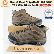 Merrell Moab 3 Synthetic Mid GORE-TEX Wide Width Earth 500253W Men's Size