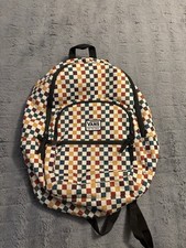 Vans Womens Checker Adjustable Strap Travel Multicolor Backpack Bag Size OS