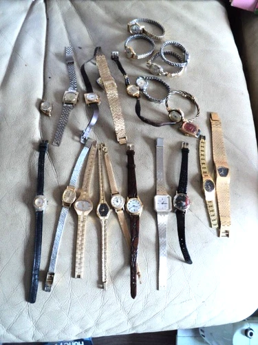 Job Lot 23 Ladies Vintage Mechanical Watches Inc ORIS -TIMEX- etc SPARE REPAIR
