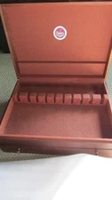 VTG Naken`s Flatware Storage Silverware Chest Box Drawer Dove Tail Tarnish Proof