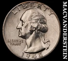 1945-D Silver Washington Quarter - Choice Gem Brilliant Unc++++  Lustrous  #K174