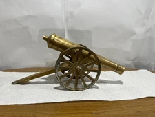 SOLID BRASS ANTIQUE REVOLUTIONARY ARMY GUN REPLICA FROM 1776 12 INCHESS LONG