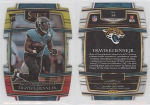 2021 Select Concourse Red & Yellow Prizm Die-Cut Travis Etienne Jr #54 Rookie RC