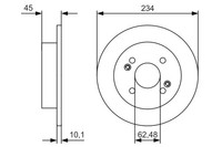 2X Bosch 0 986 479 D02 Bremsscheibe FüR Hyundai