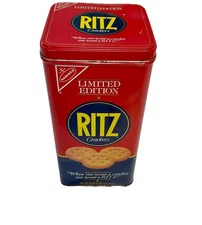 Vintage 1987  Nabisco Ritz Tin Crackers Container Collector Limited Edition 16oz