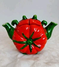 VINTAGE JAPAN TOMATO WARE DOUBLE SPOUT OIL & VINEGAR CRUET