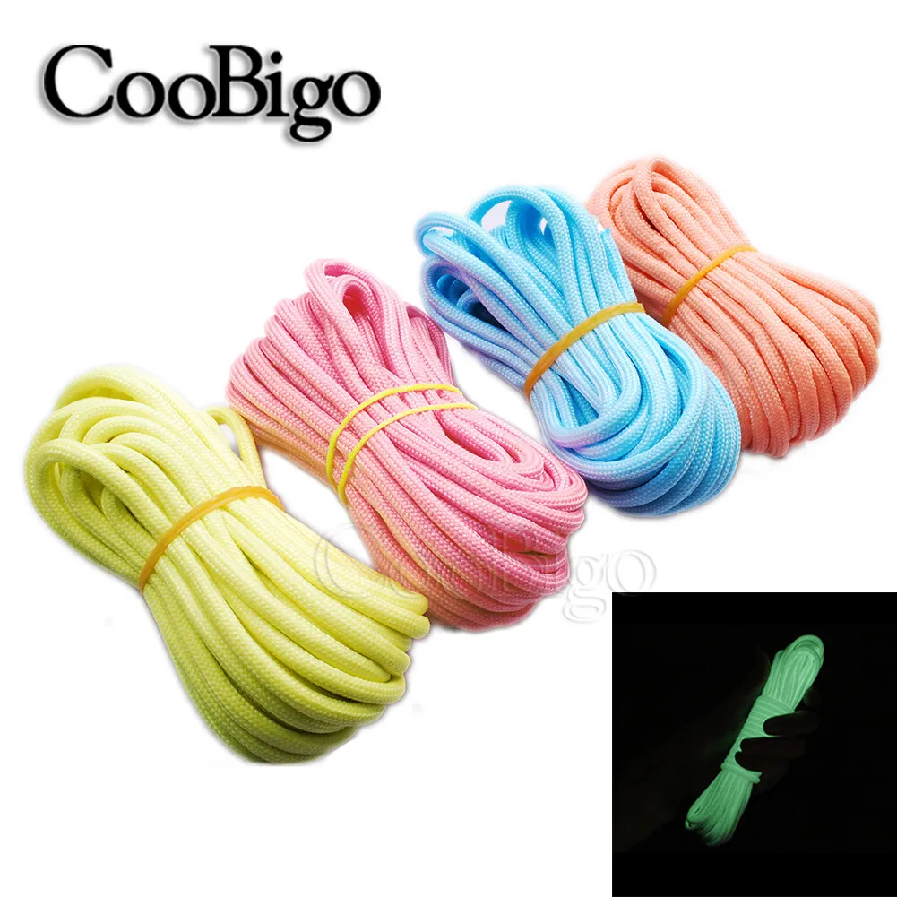 20FT Glow In The Dark Parachute 550 Cord Rope 7 Strand Core