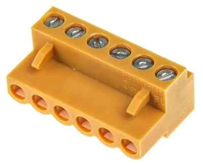 WEIDMULLER 5.08mm Pitch, 6 Way, Pluggable Terminal Block, Plug, Cable Mount,