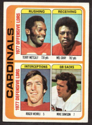 1978 Topps #523 Team Leaders St. Louis Cardinals VG-EX, Marked on back