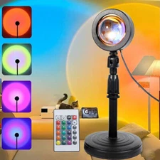 Romantic Sunset Lamp USB Led Decor Atmosphere Light Projector 16Colors & 4 Modes