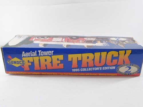 1995 Sunoco Aerial Tower Fire Truck 1/35 Scale Collector's Edition In Box Red - Picture 2 of 3
