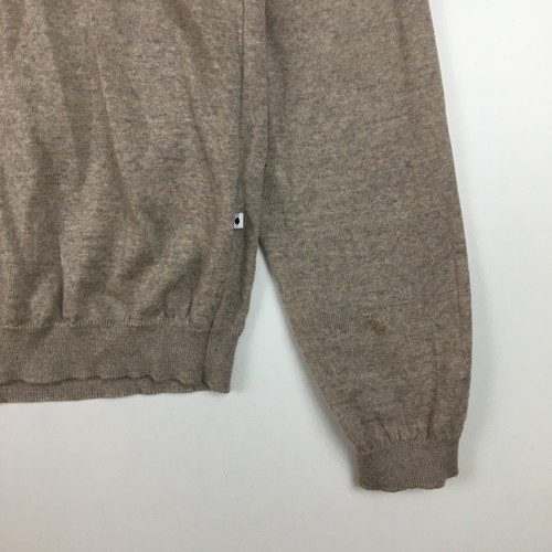 NN07 Jersey Hombre Pequeño Beige NUEVO BARCA Lana Tejido Cuello Redondo Pullover - Imagen 3 de 11