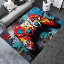 Gamer Rug, Game Room Rug, Gaming Rug, Joysticks Rug, Populer Rug, Gift for Gamer