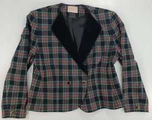 casaco xadrez vermelho e preto feminino