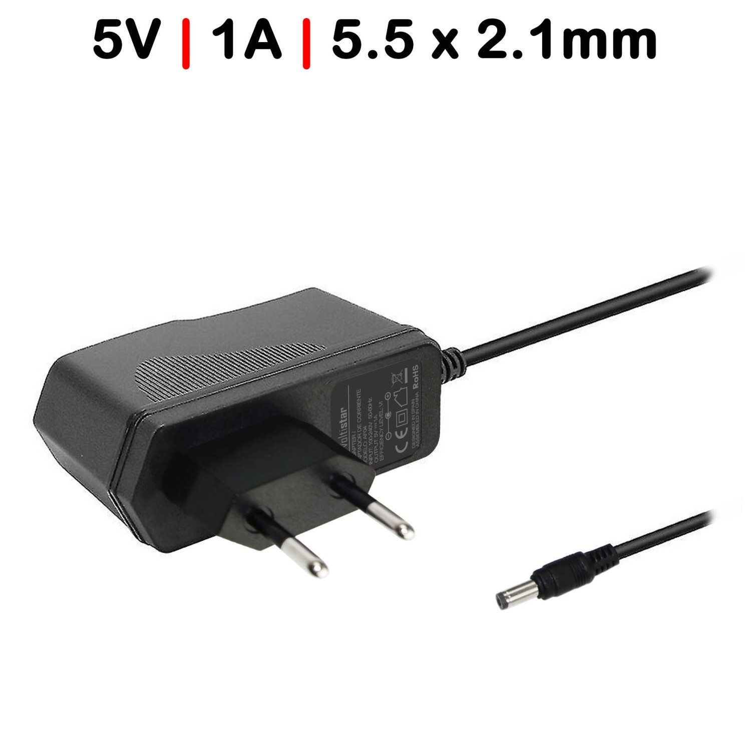 Caricabatterie Per Sistema Sicurezza Routers 5V 1A 5.5X2.1MM 5W