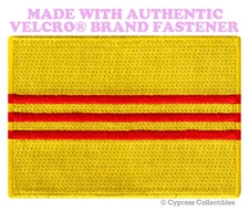 SOUTH VIETNAM FLAG PATCH EMBROIDERED SOUVENIR WAR w/ VELCRO® Brand Fastener