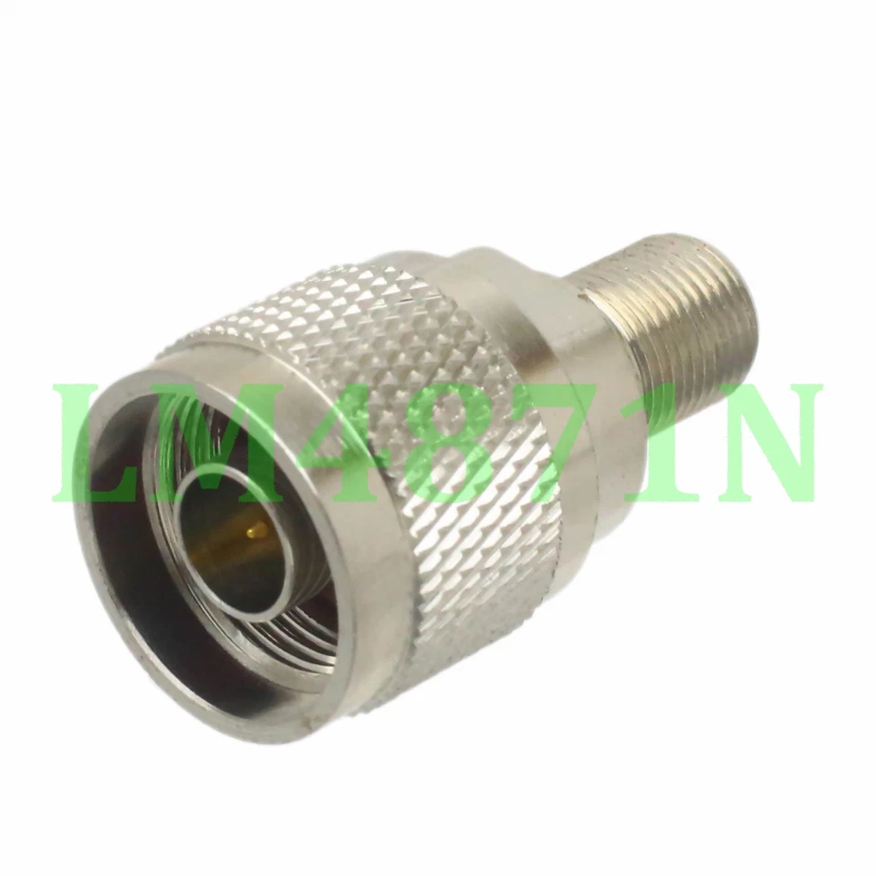 1pce Adapter 75 ohm N male plug to F TV female jack RF connector straight M/F - Image 4 of 4