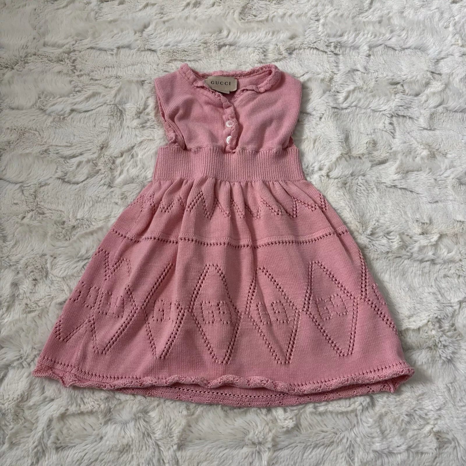 Robe rose en tricot Gucci bébé fille taille 24 mois