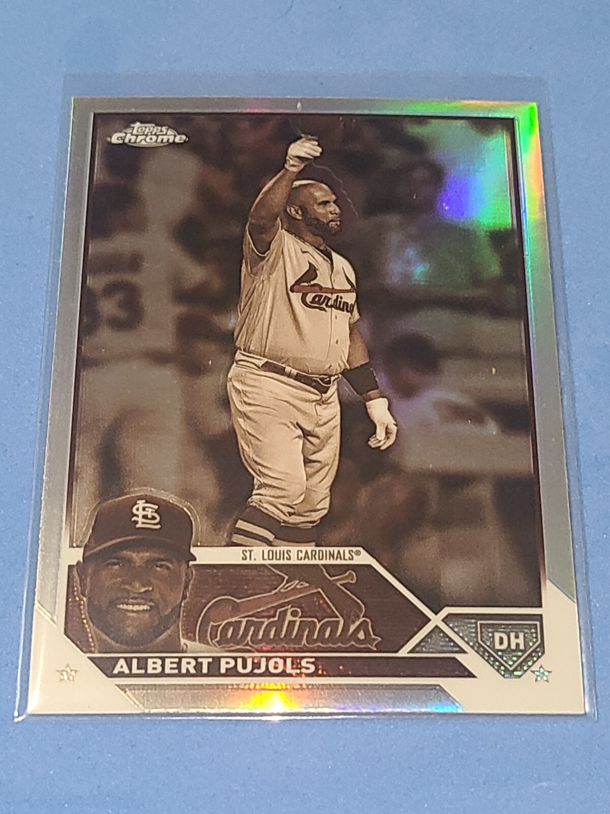 CARDINALS ALBERT PUJOLS 2023 TOPPS CHROME SEPIA REFRACTOR #143