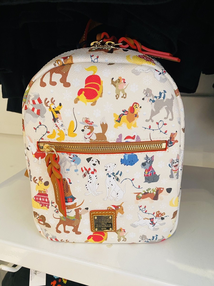 New Disney Dooney & Bourke Santa Tails Holiday Dogs Backpack 