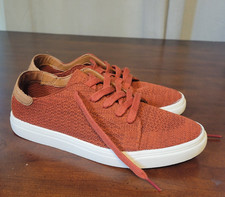 Lucky Brand Women's Leigan Sneaker Rancho Red Rust 9 M Knit Fashion