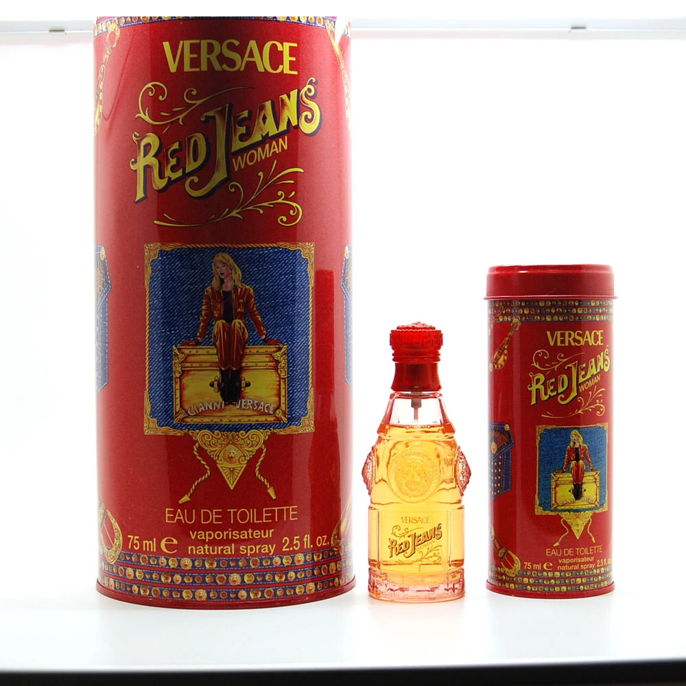 RED JEANS by Versace 2.5 oz, 75 ml EDT Spray + Collectible Versace Can for  Women | eBay