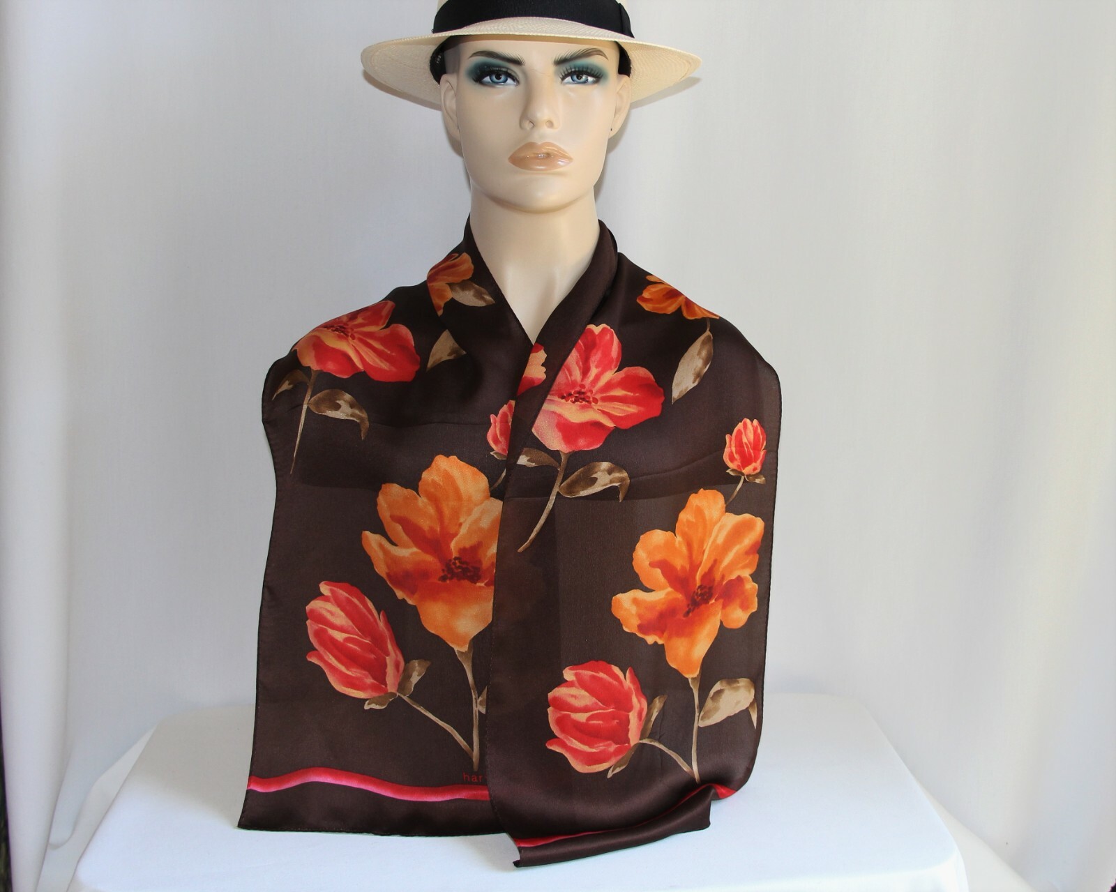 Harvé  Benard 100% Silk Rectangular Scarf - image 1