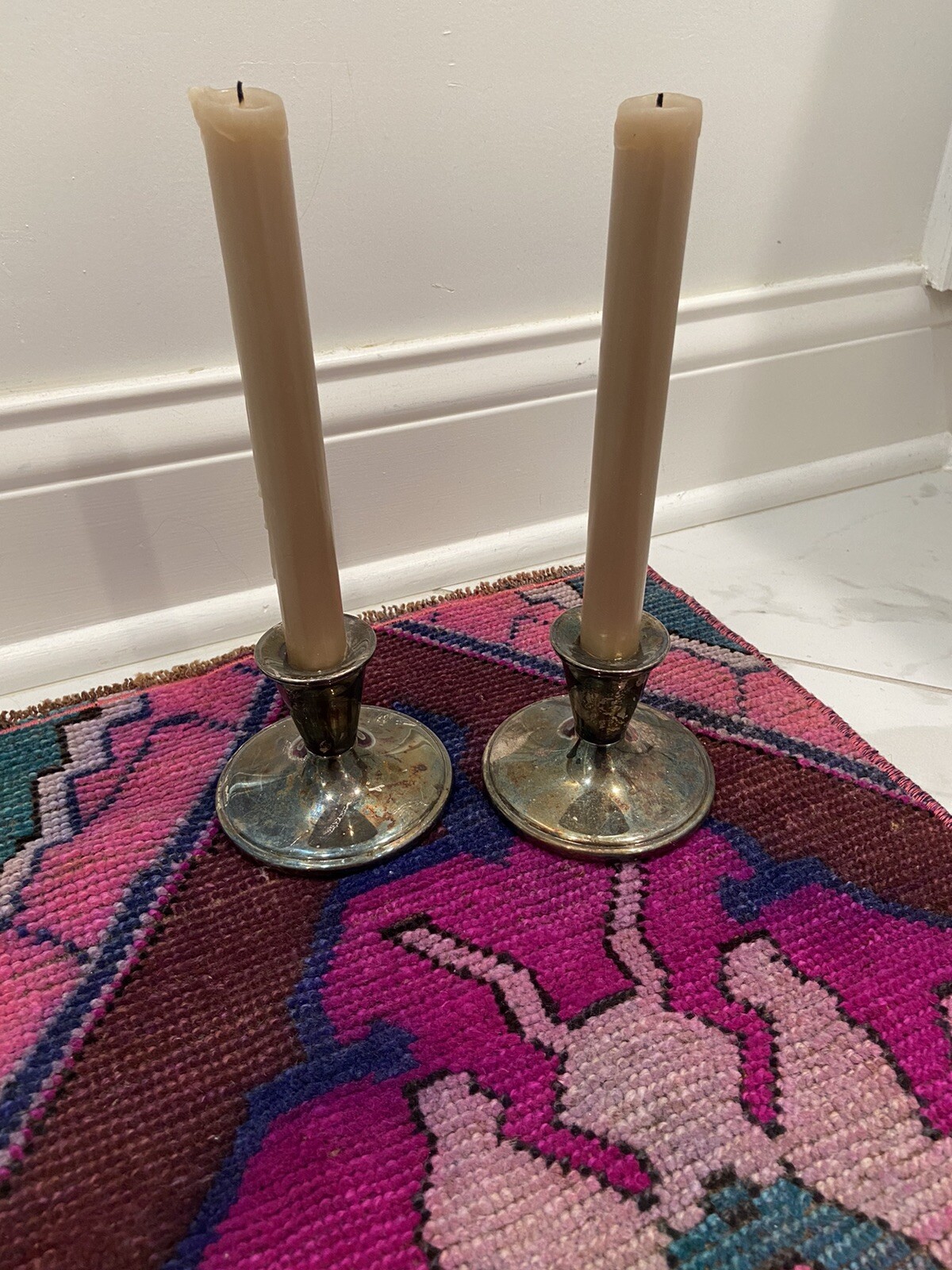 W&S blackington Fine Silver plated 700 Candle Holders Since 1865