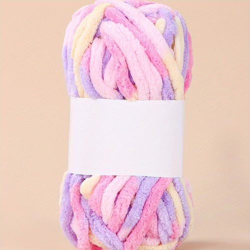 50g Thick Ice Stripe Chenille Yarn Super Soft Blanket Bulky Knitting Wool Yarn - Picture 6 of 32