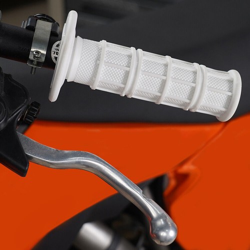Handle Bar White Hand Grips Universal 7/8" 1" For Honda Grom / Grom125 2014-2025 - Picture 3 of 9