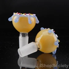 2.5" Donut Slide Bowl 14mm Water Pipe Hookah Head Piece Thick Glass Bowl - P796