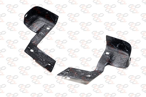 R230 Mercedes SL Forged Carbon Fiber Interior Door Jam Rear End Cap Plate Tops - Picture 6 of 6