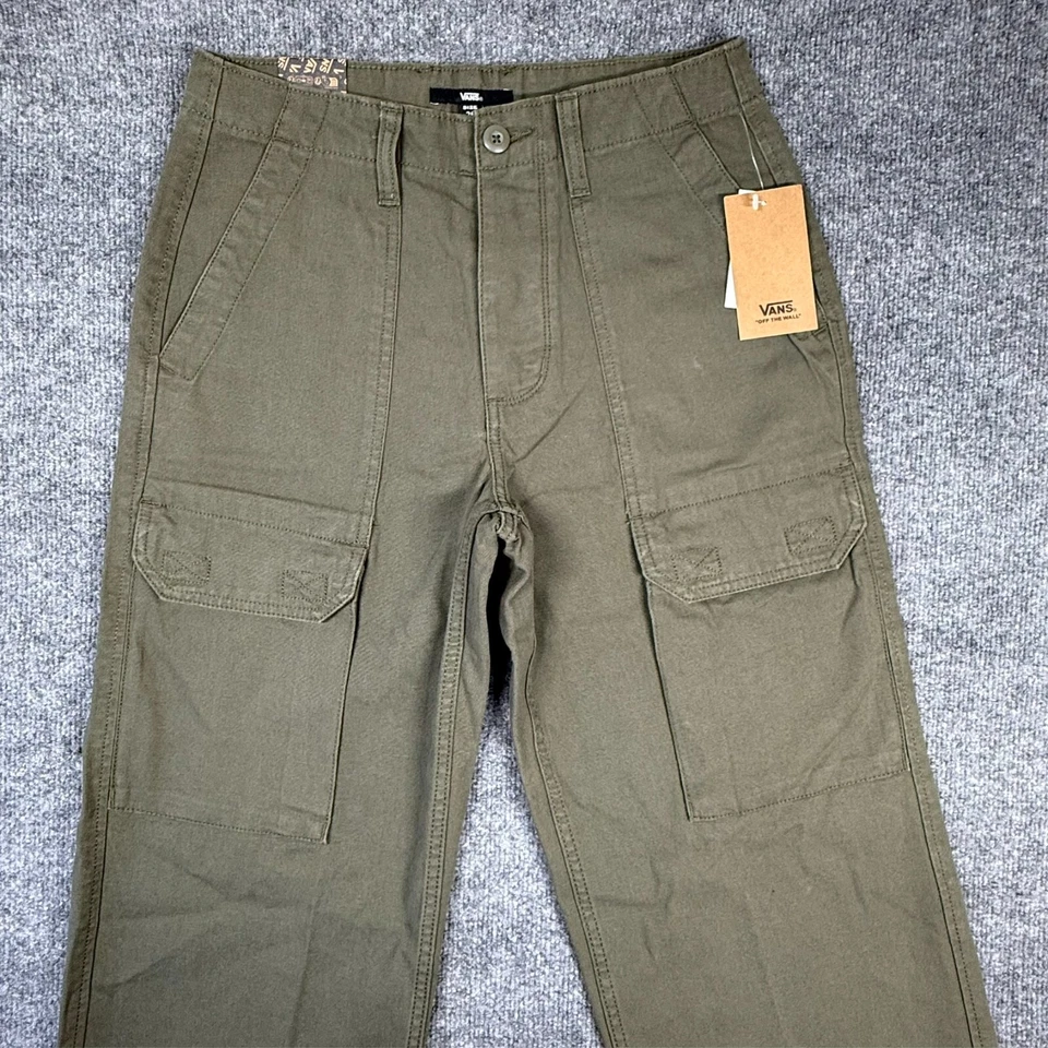 Pantalones cargo Vans para mujer talla 28 verde oliva Arroyo pierna ancha (Act:29x30,5) 🔥 Foto 3 de 4
