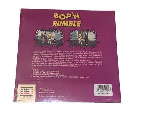 BOP N RUMBLE MINDSCAPE C64 128 Commodore Computer Game NEW - Picture 2 of 3