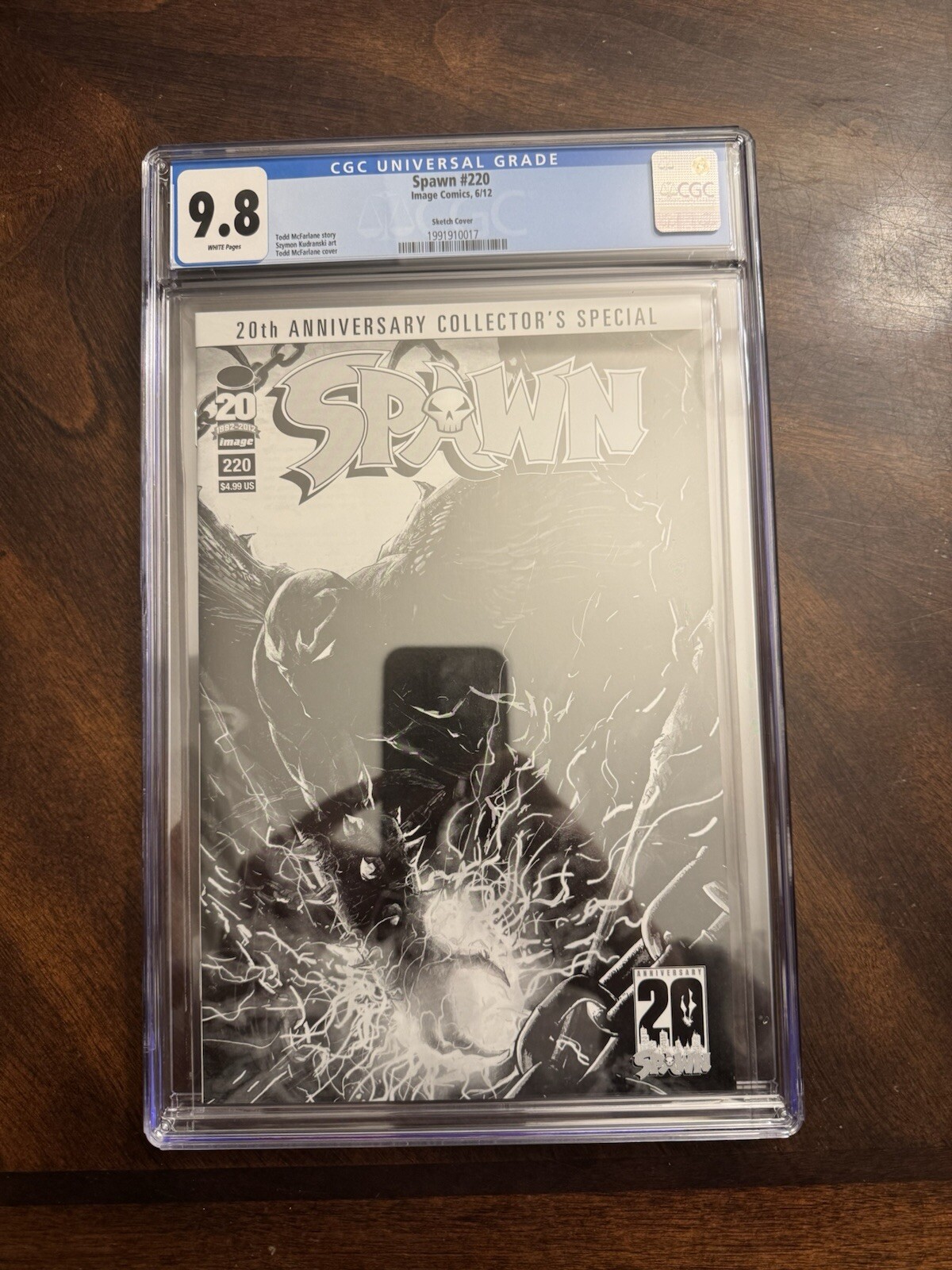 Spawn #220 Sketch Cover CGC 9.8 Image Comics 2012 McFarlane